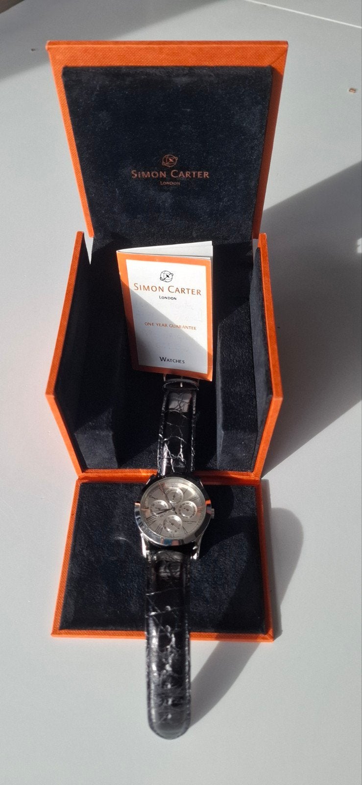 Montre pour homme Simon Carter, Handtassen en Accessoires, Ophalen, Leer