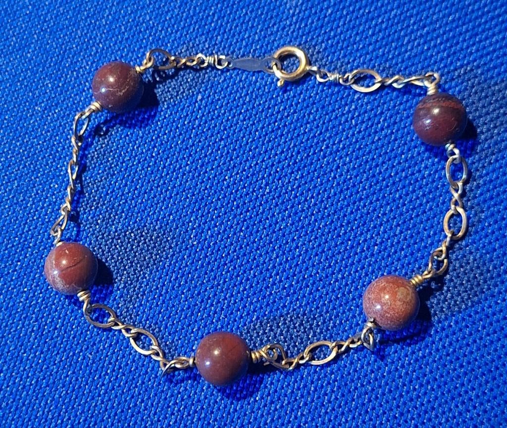 Bracelet art déco 14 carats, Enlèvement, Or, Bracelet, Avec pierre précieuse