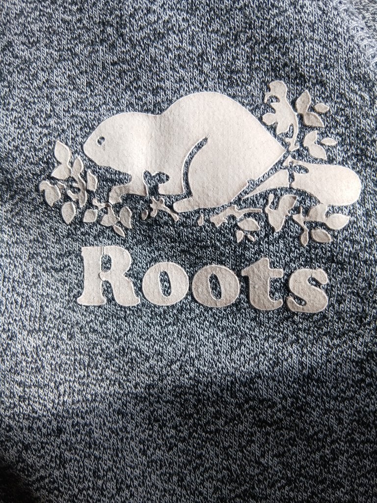 Chandail à capuchon Roots gris (Feuille d'érable du Canada), Taille 38/40 (M), Gris, Comme neuf, Enlèvement