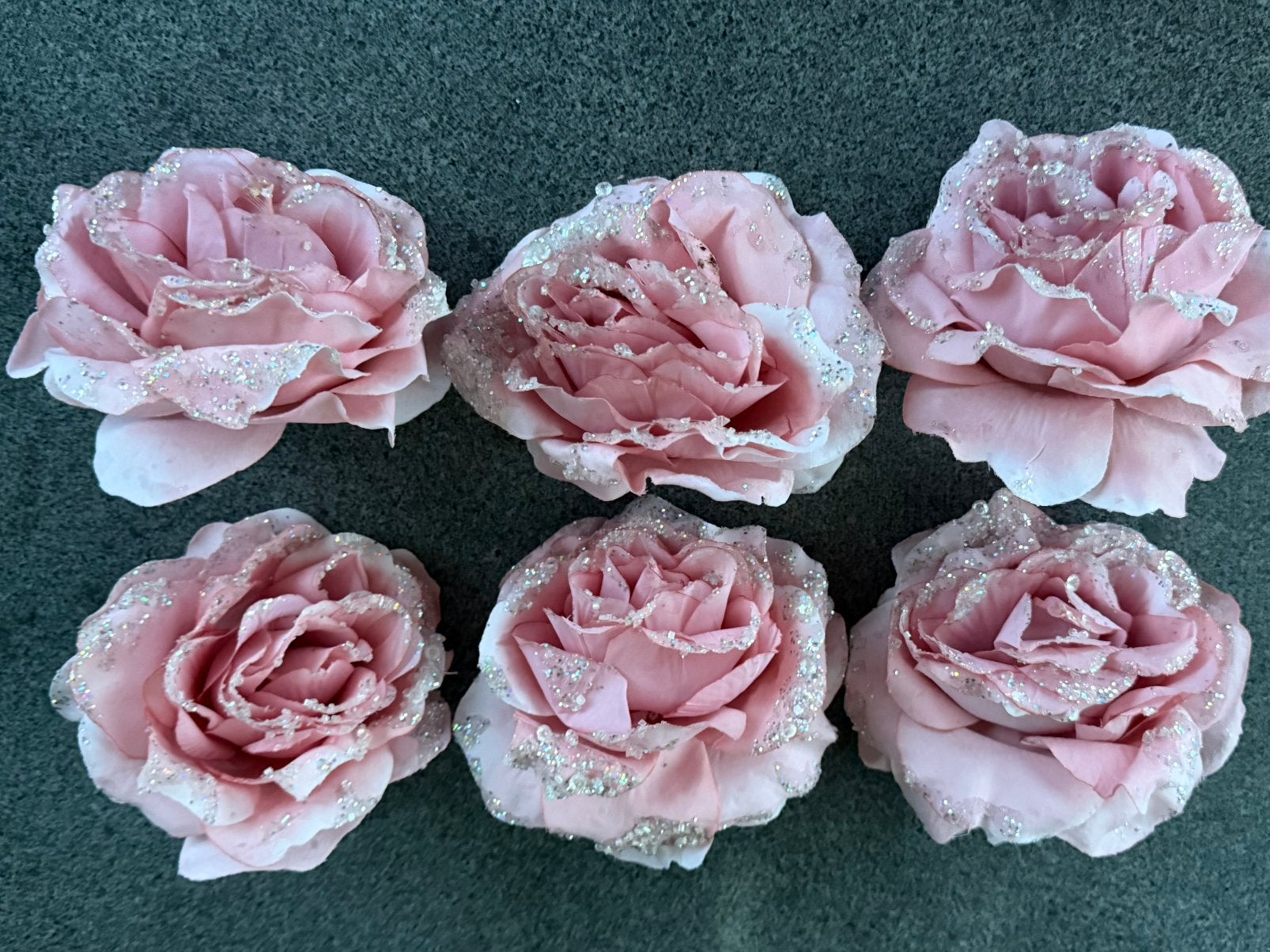 6 st nieuwe glitter rozen met klips !, Ophalen of Verzenden, Nieuw
