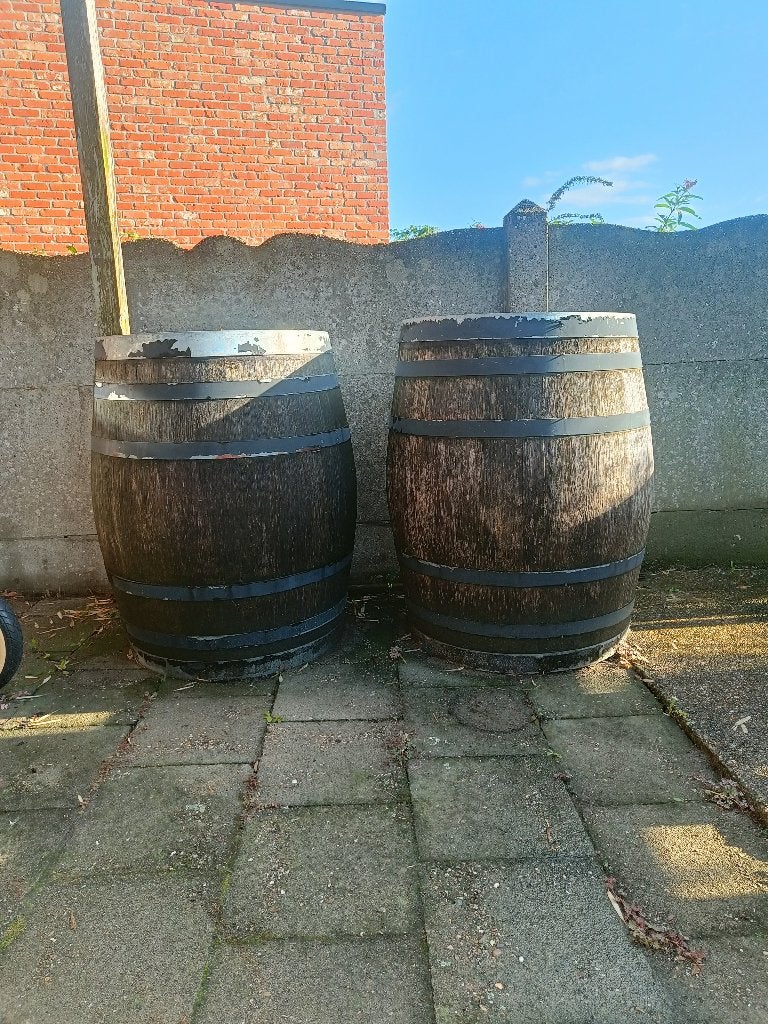 Houten tonnen, Huis en Inrichting, Ophalen, Hout, Bruin, Gebruikt