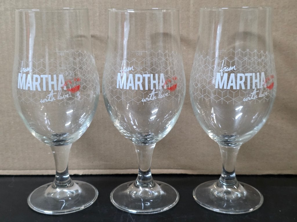 3 Martha bierglazen, Verzamelen, Ophalen, Nieuw, Bierglas
