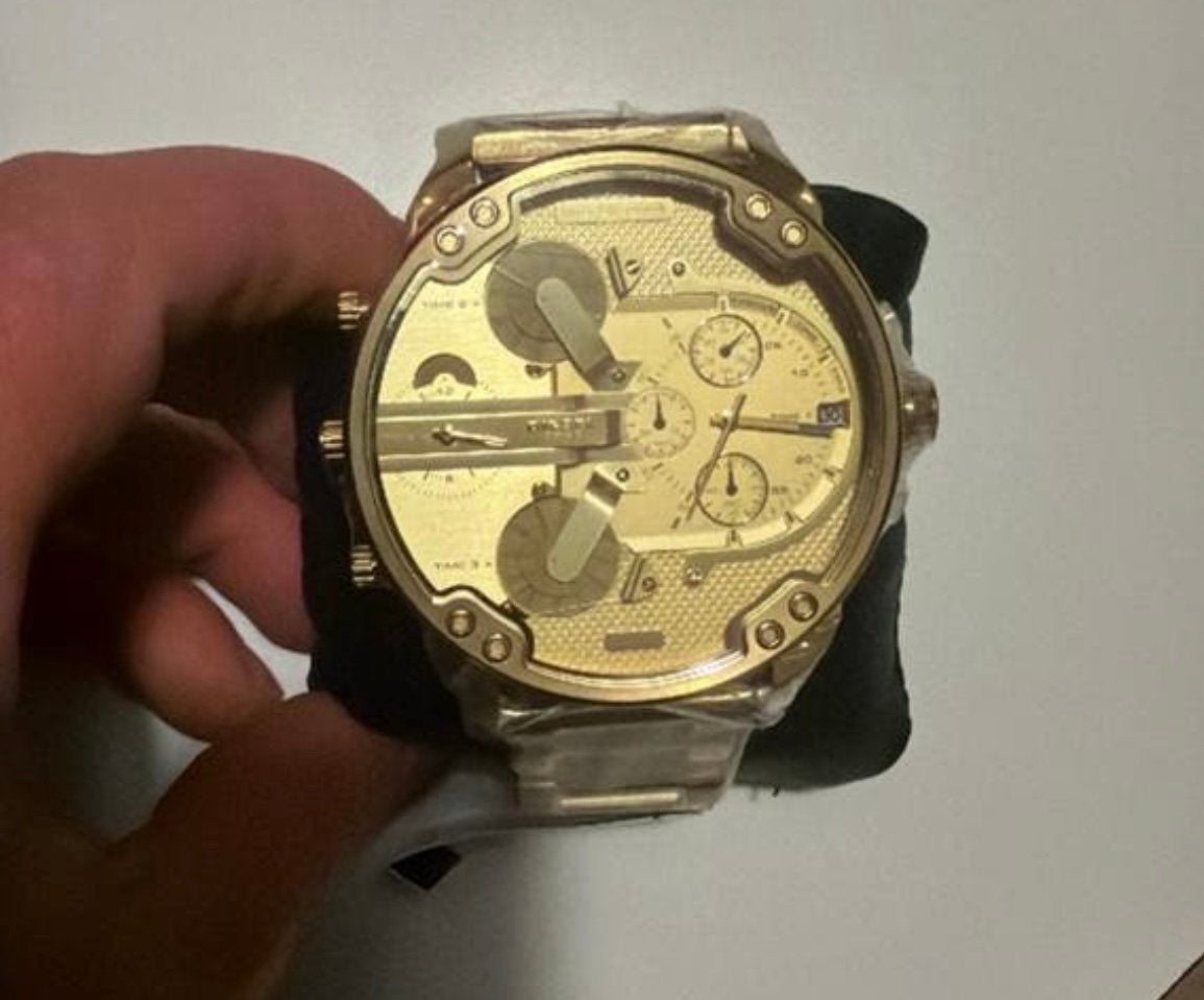 Diesel met factuur, Bijoux, Sacs & Beauté, Enlèvement ou Envoi, Or, Montre-bracelet, Autres marques