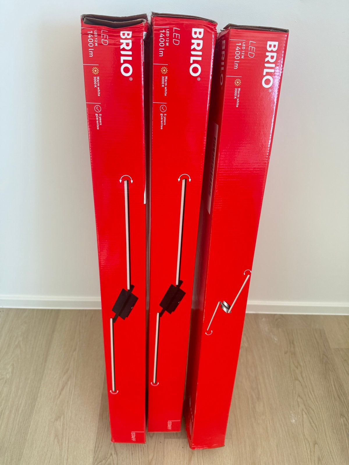 3x BRILO LED plafondlamp 143,6 cm – nieuw in verpakking, Ophalen, Nieuw