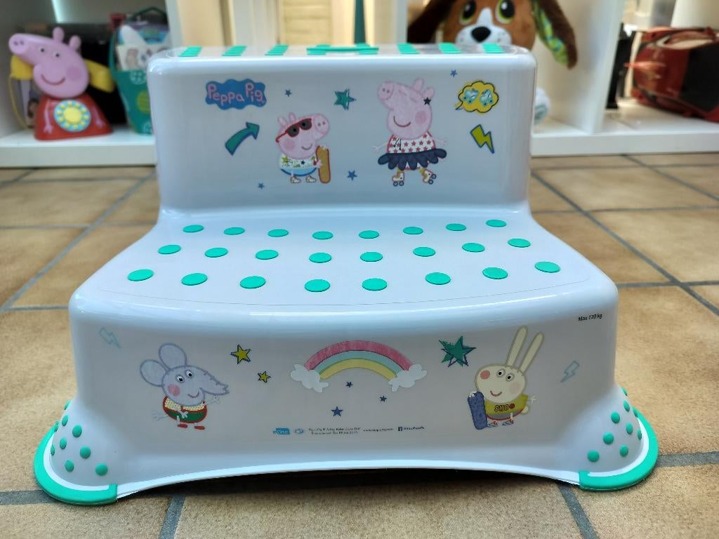 Keeeper Peppa Pig Opstapje – Wit – 2 Treden – Antislip, Ophalen, Zo goed als nieuw