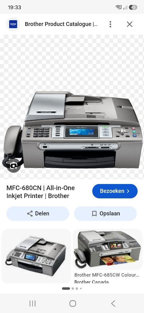 Brother printer, Computers en Software, Ophalen, Gebruikt, Printer, Inkjetprinter