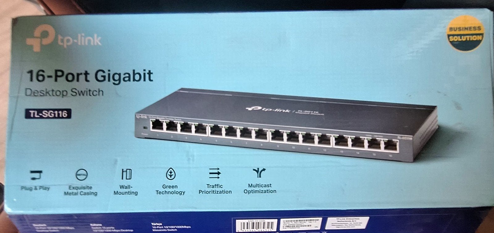 TP-Link TL-SG116 – 16-poort Gigabit switch – ongebruikt, Computers en Software, Ophalen, Nieuw