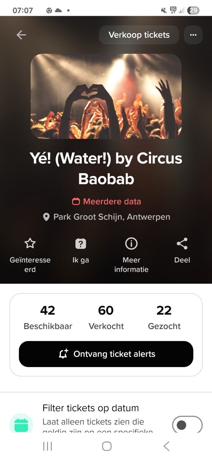 4 tickets voor circus