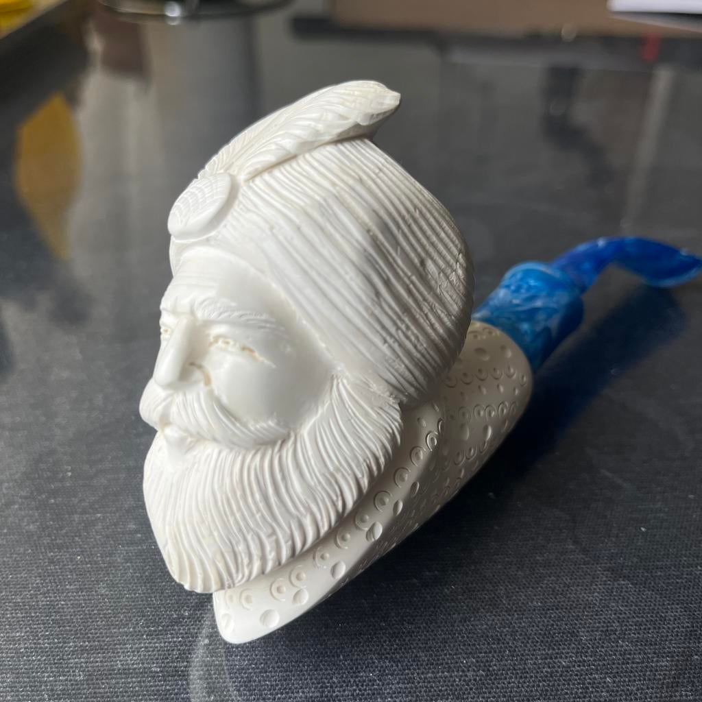 Pipe en écume de mer sculptée à la main, Enlèvement ou Envoi, Neuf, Autres types