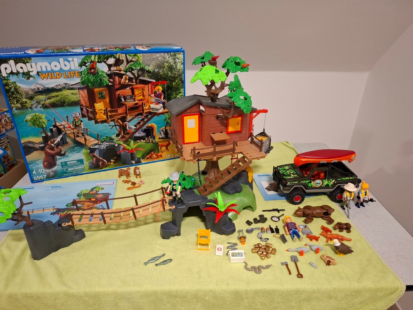 playmobil 5557 en 5558 wildlife avontuurlijke boomhut, Kinderen en Baby's, Wild life, Gebouw, Complete set, Ophalen of Verzenden