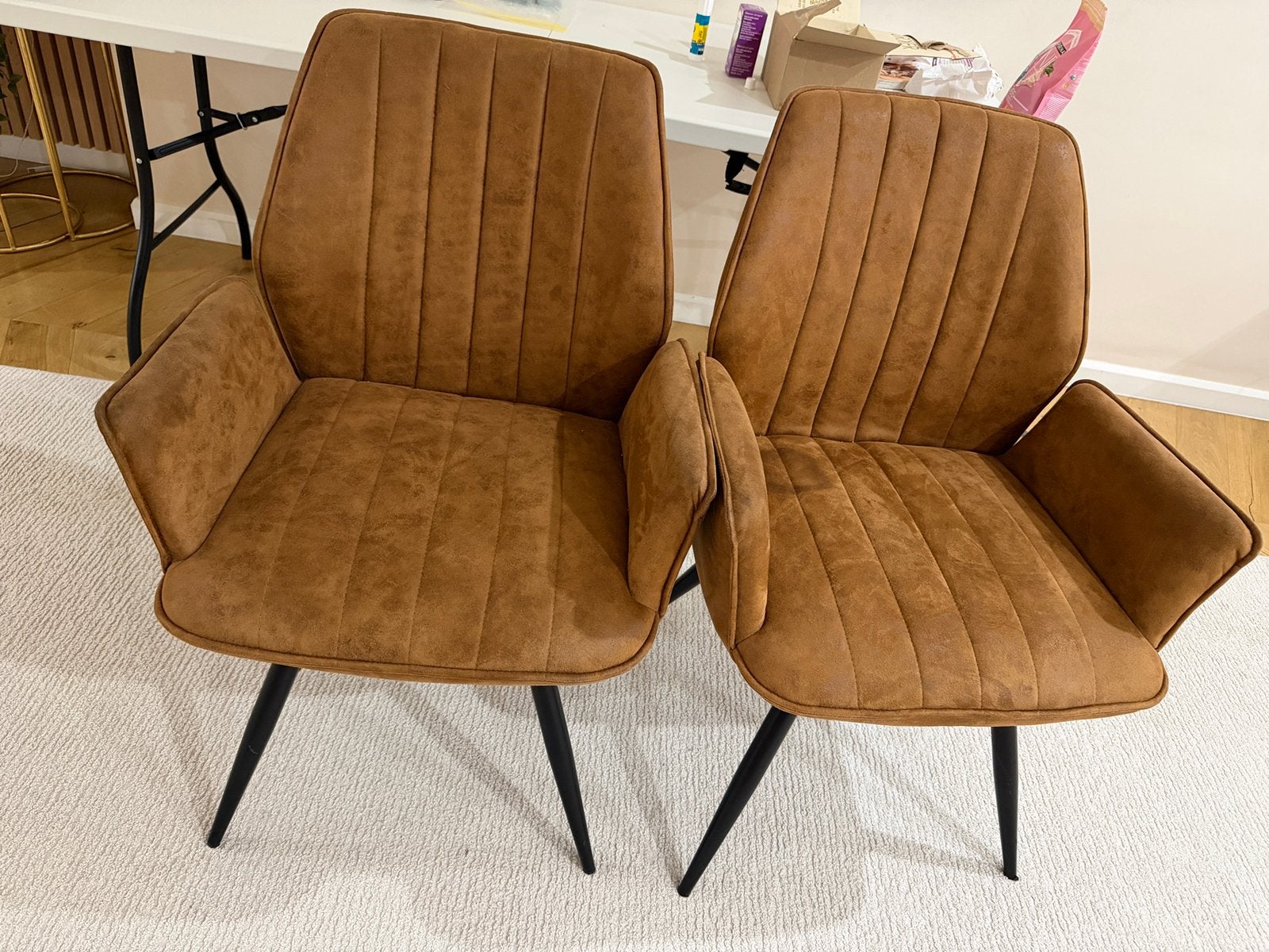 7 stoelen, Enlèvement, Synthétique, Brun, Cinq, Six Chaises ou plus
