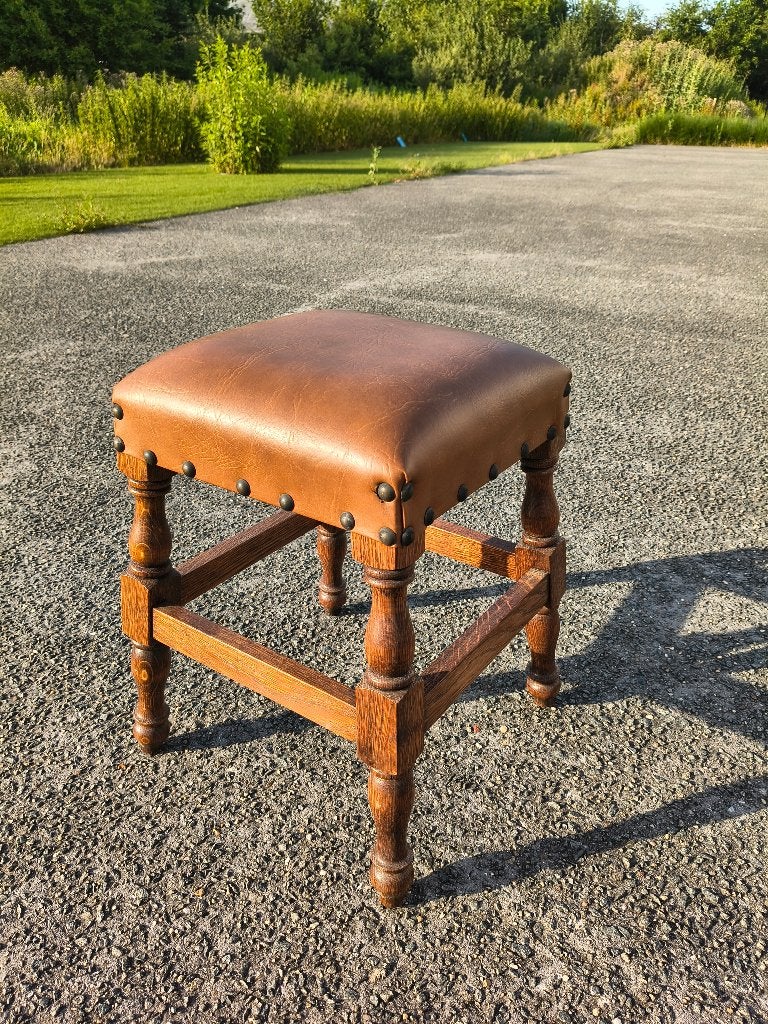 eikenhouten hocker / voetenbank, Antiek en Kunst, Ophalen of Verzenden