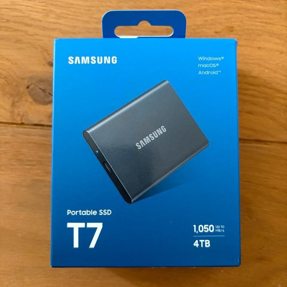 4x Samsung T7 4TB draagbare SSD externe harde schijf, Informatique & Logiciels, Disques durs, Envoi, Comme neuf, SSD