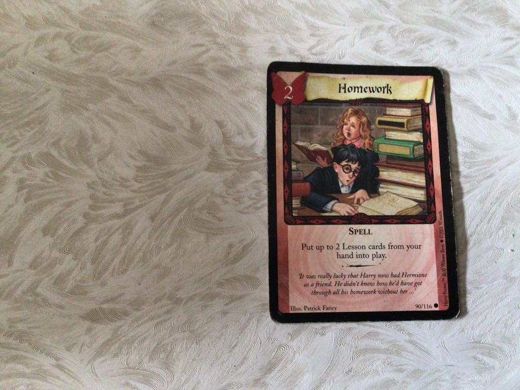 1 Harry potter kaart Homework, Verzamelen, Ophalen of Verzenden