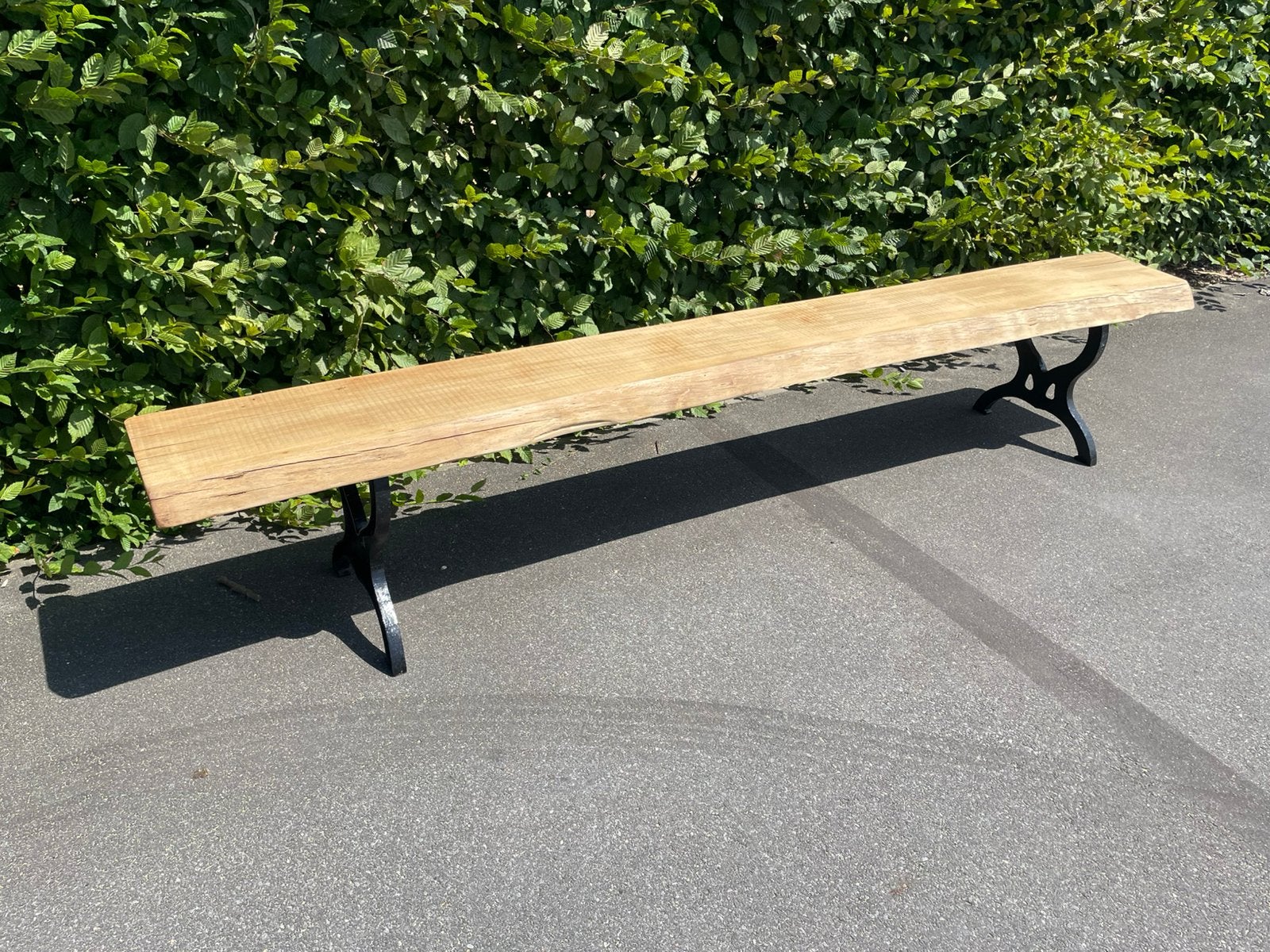 Beuken zitbank met ijzeren onderstel, Ophalen, Nieuw, Hout