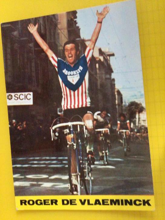 wielerkaart 1973 team brooklyn gios roger de vlaeminck, Verzenden, Zo goed als nieuw
