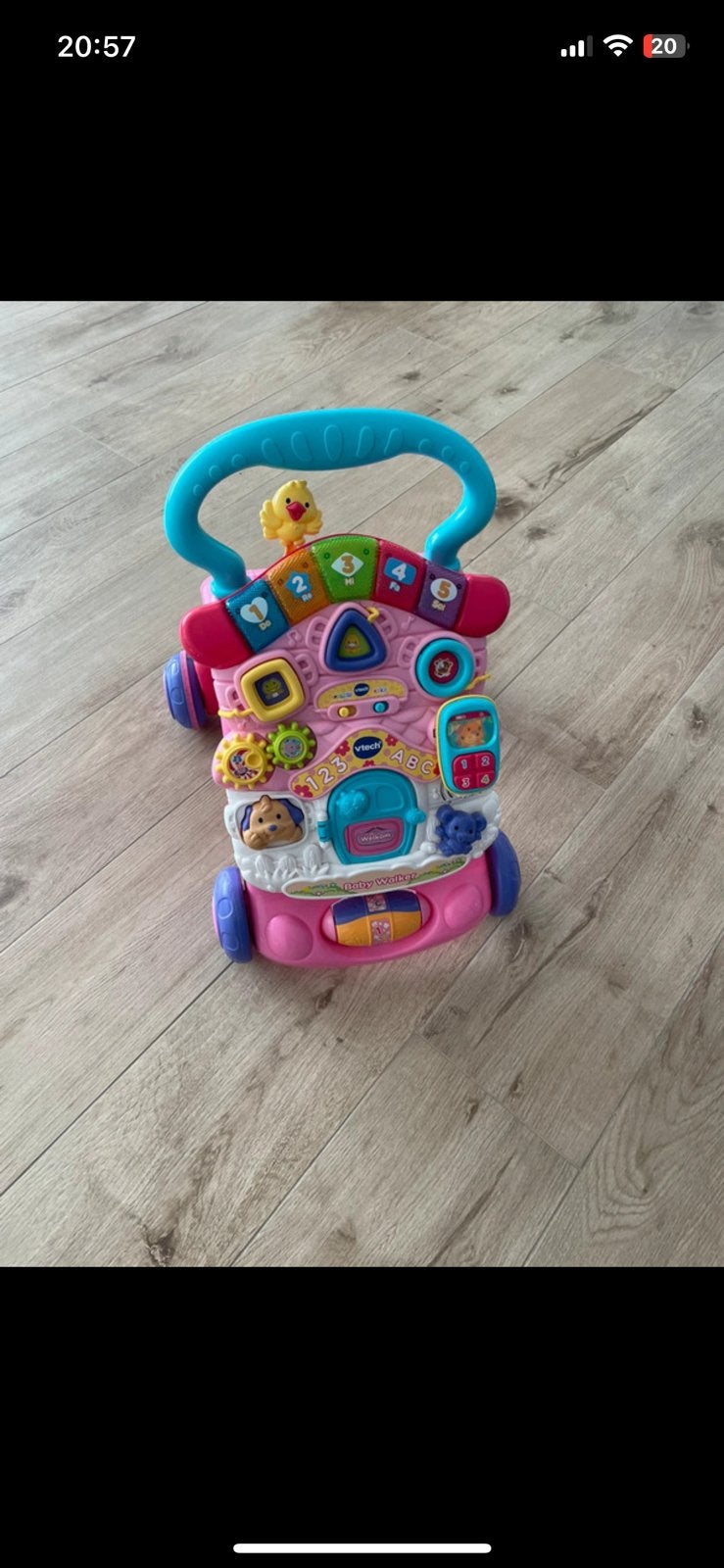 Vtech roze babywalker, Ophalen, Zo goed als nieuw