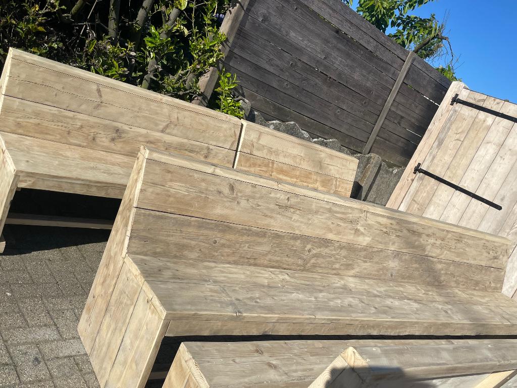 steigerhout banken met of zonder leuning, Tuin en Terras, Ophalen, Nieuw, Steigerhout