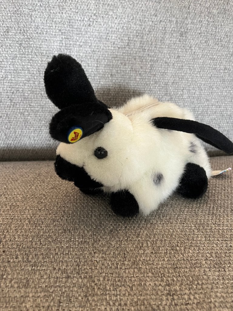 Knuffel/pluche Fizzy konijn met rits, Ophalen of Verzenden, Zo goed als nieuw, Konijn, Klein (minder dan 20 cm)