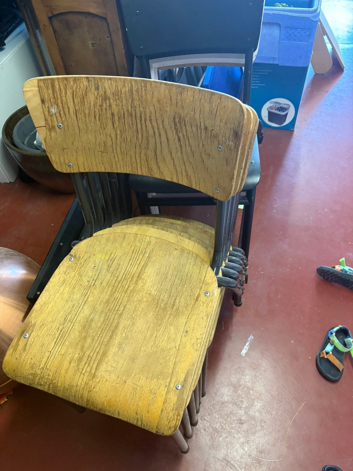 Oude schoolstoelen., Huis en Inrichting, Stoelen, Ophalen, Zo goed als nieuw