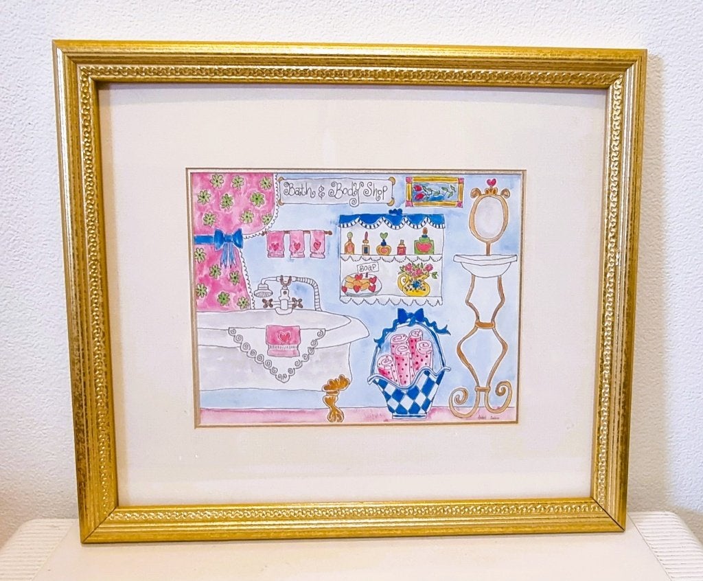 Aquarel van Andee Dubin, gesigneerd., Antiek en Kunst, Kunst | Tekeningen en Fotografie, Ophalen of Verzenden, Overige typen, Aquarel