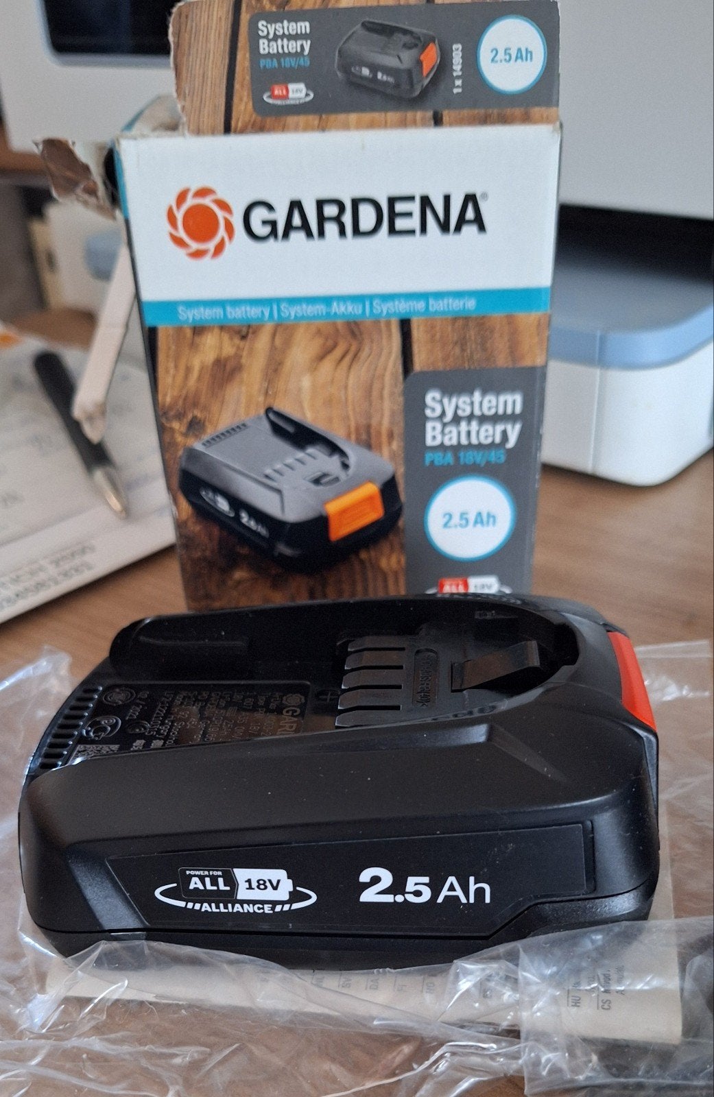 Oplader Gardena, Ophalen