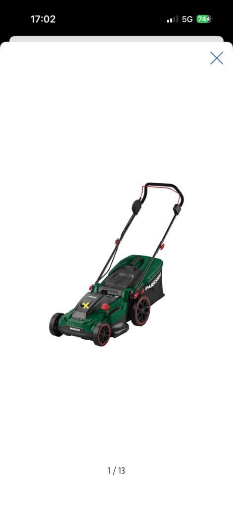 Parkside accugrasmaaier 40v PARM41, Ophalen, Cirkelmaaier, Opvangzak, Accu-grasmaaier