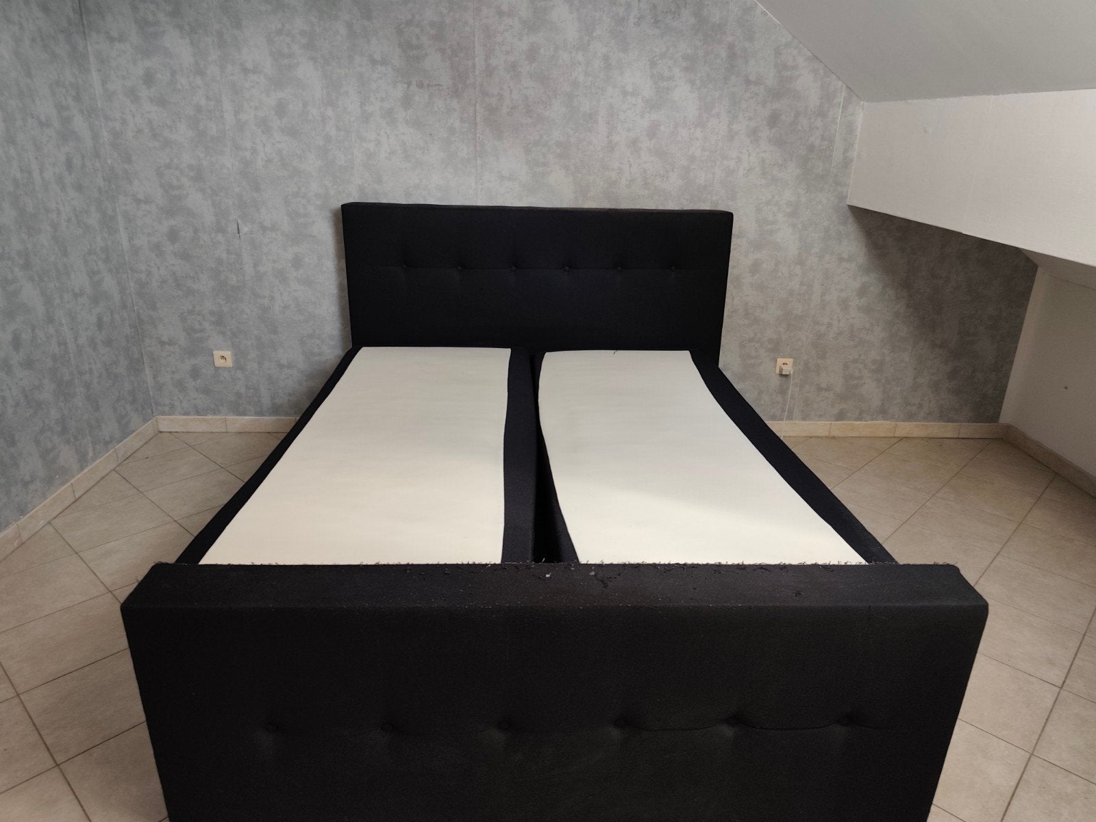 lit springsbox, Maison & Meubles, Enlèvement, Utilisé, Deux personnes, 160 cm