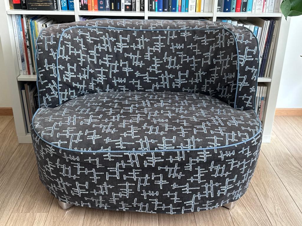 Fauteuil GERVASONI More 25, Huis en Inrichting, Fauteuils, Ophalen, Minder dan 75 cm, Zo goed als nieuw, Design italien