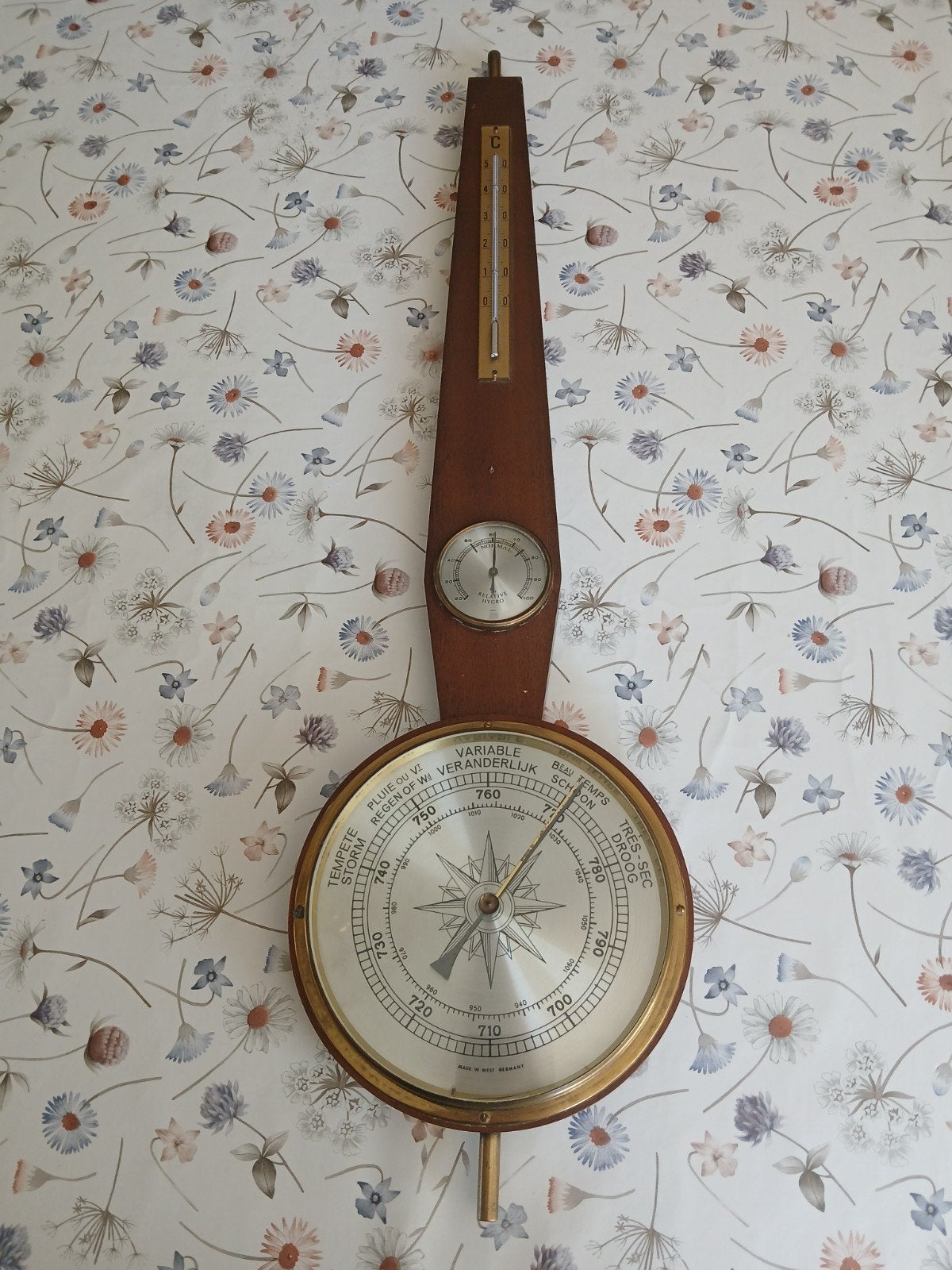 Vintage Analoog weerstation, Audio, Tv en Foto, Weerstations en Barometers, Ophalen, Zo goed als nieuw, Weerstation