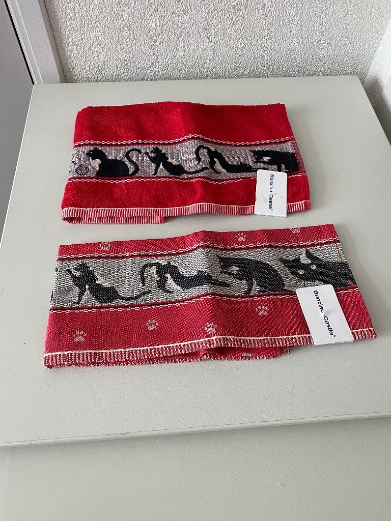 Keukentextielsets Katten Bunzlau Castle, Huis en Inrichting, Katoen, Overige kleuren, Overige typen, Nieuw