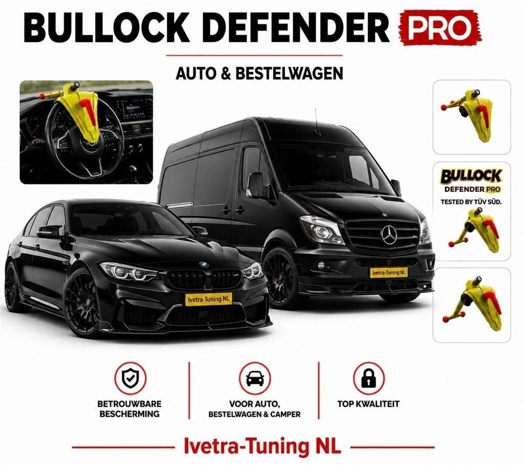 Bullock Defender | Stuurslot Auto | Stuurslot Bestelwagen, Auto diversen, Anti-diefstal, Ophalen of Verzenden, Nieuw