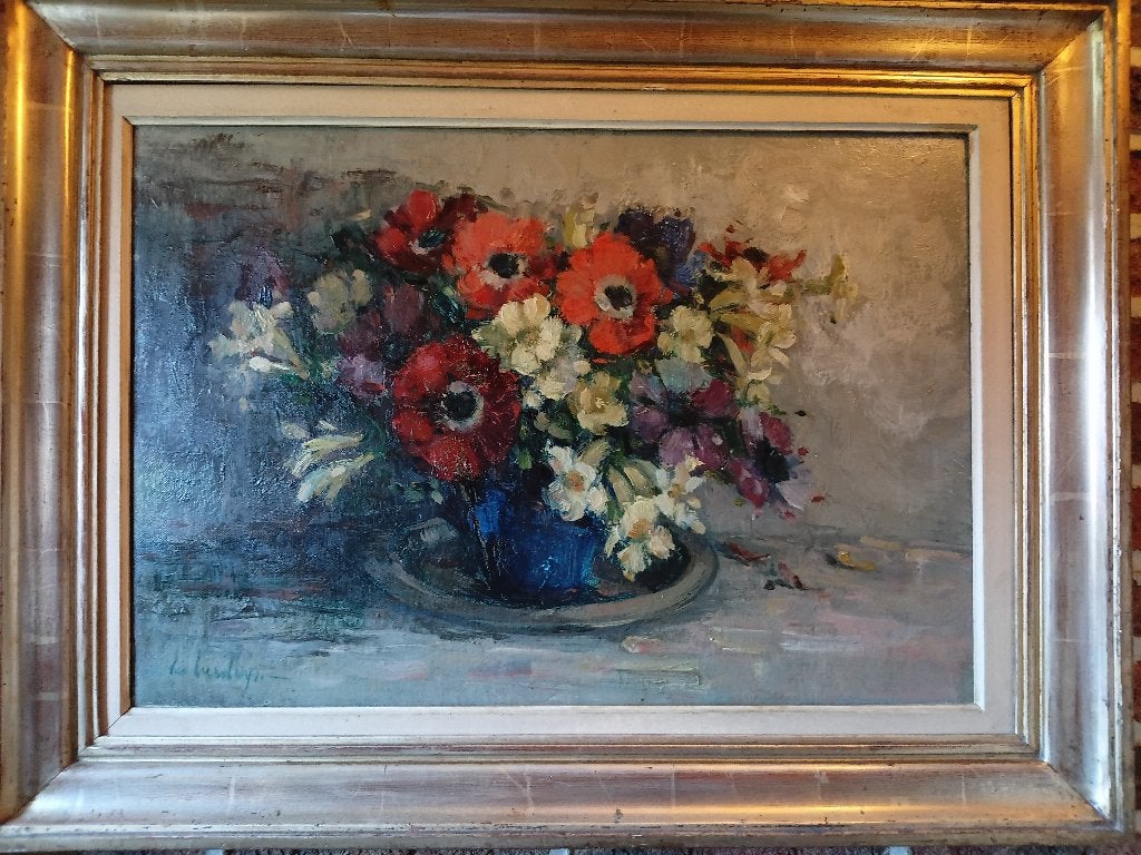 schilderij, Doek, Olieverf, Origineel werk, Vintage