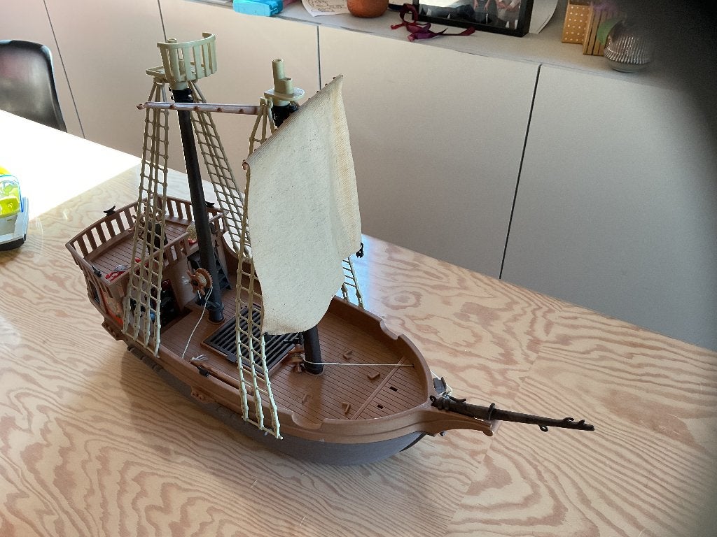 Playmobil piratenschip, Pirates, Gebruikt, Complete set, Ophalen of Verzenden