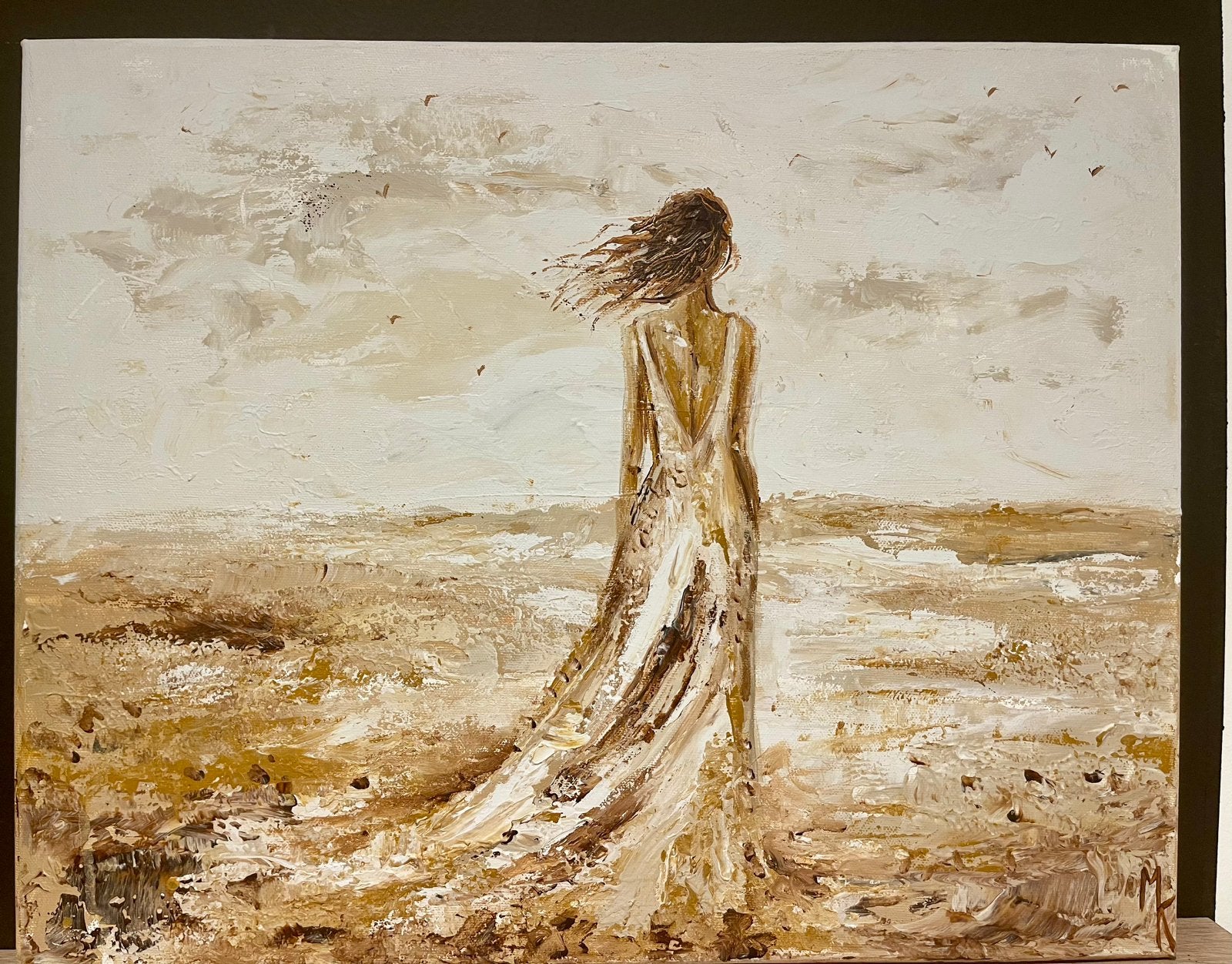 Romantisch abstract schilderij Mk Art, Antiek en Kunst, Ophalen of Verzenden