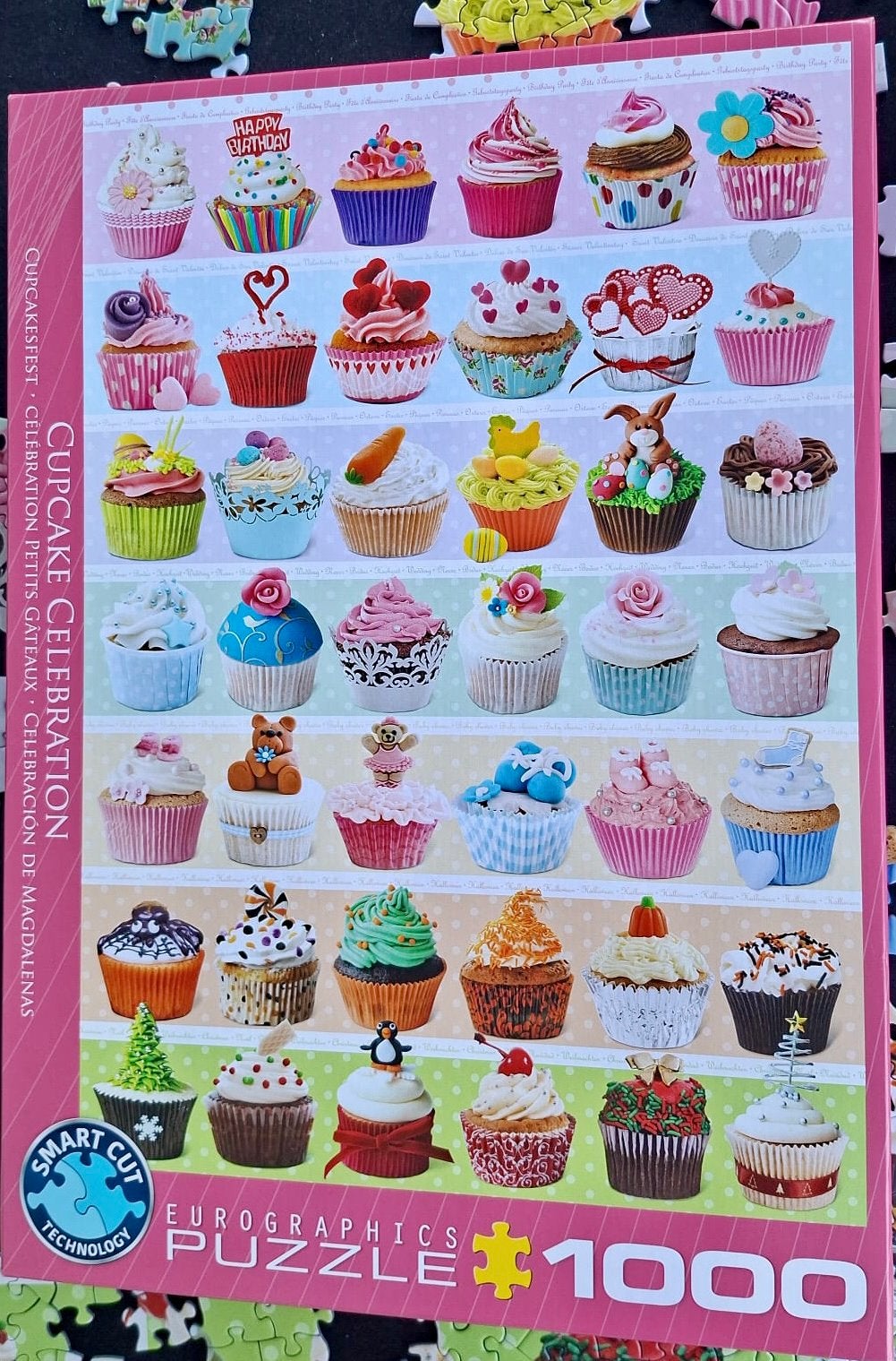 Puzzle cupcakes 1000 pièces, Enlèvement ou Envoi, 500 à 1500 pièces, Comme neuf, Puzzle