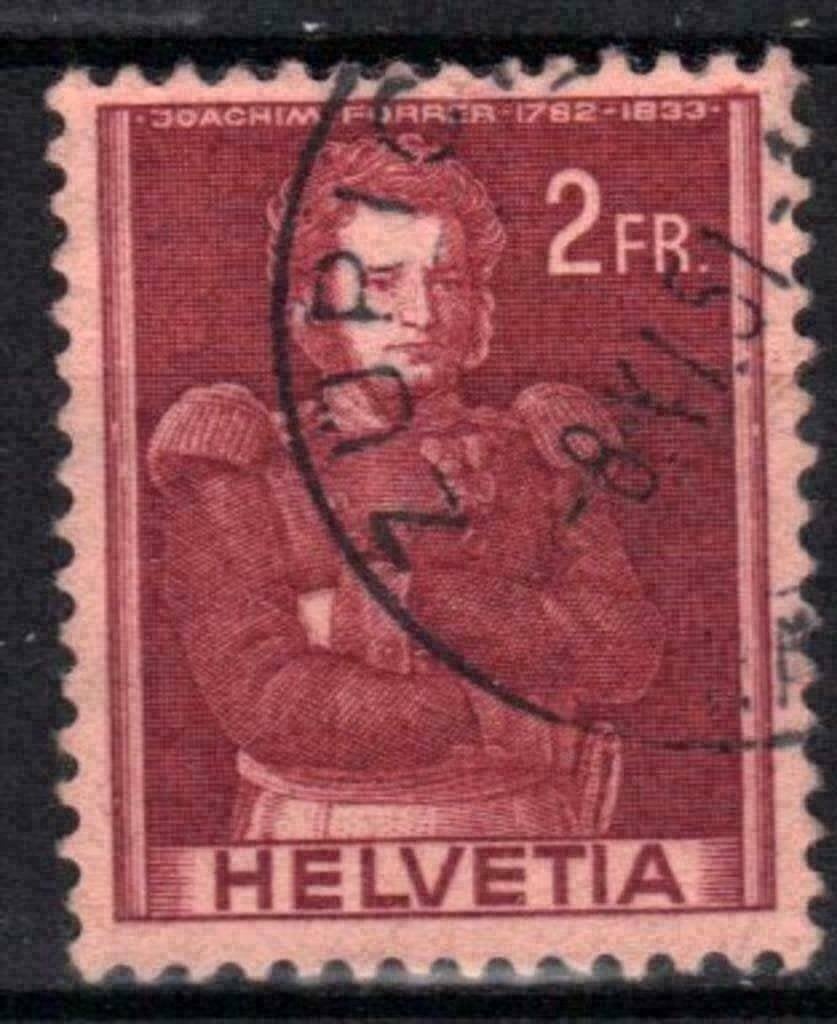 Suisse 1941 - Yvert 366 - Colonel Joachim Forrer (ST), Timbres & Monnaies, Timbres | Europe | Suisse, Envoi, Affranchi