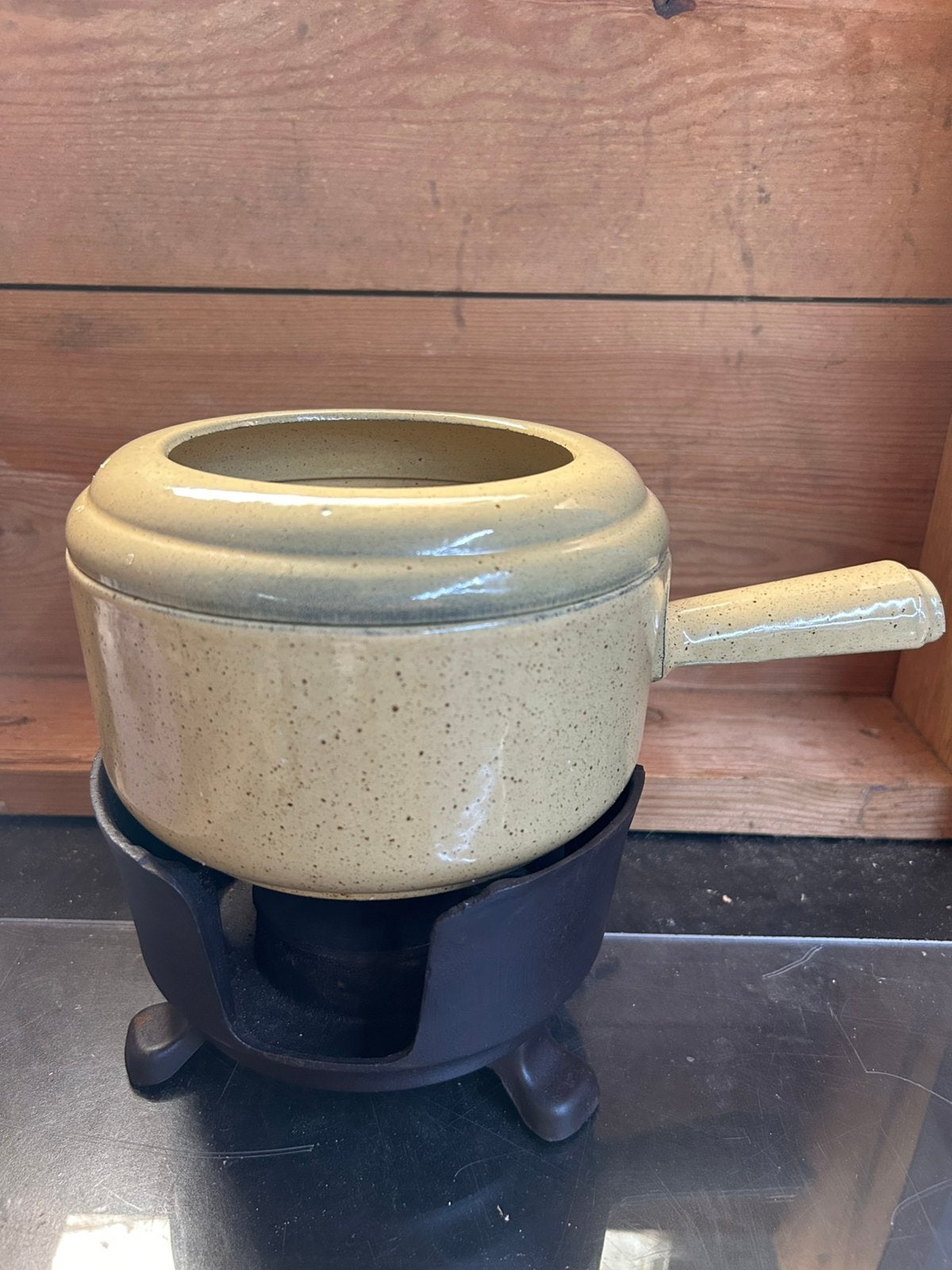 Staub gietijzeren fonduestel, Elektronische apparatuur, Ophalen of Verzenden, Gebruikt, Brander, Fondueset