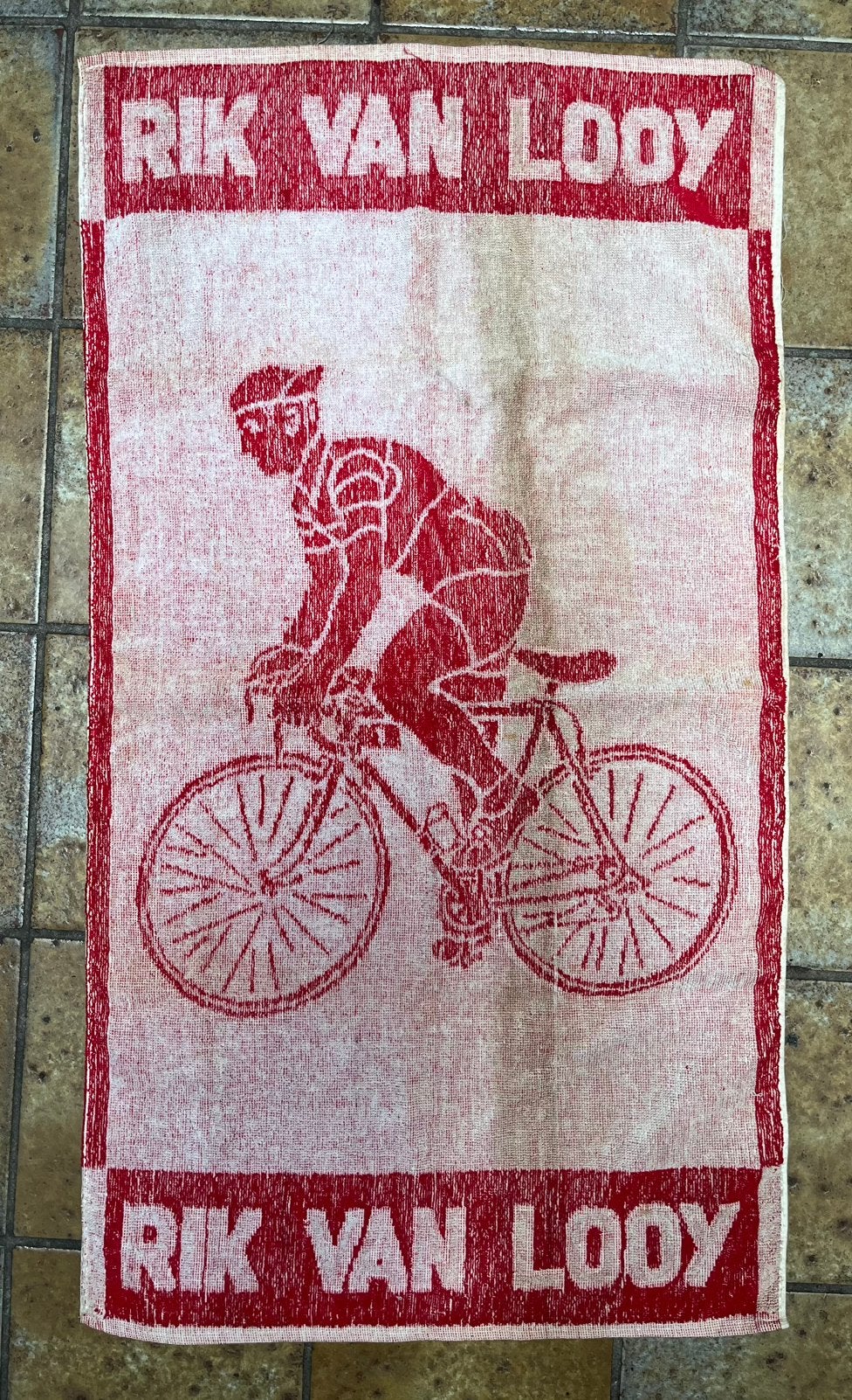 Wielrenner Rik Van Looy wollen handdoek, Ophalen, Gebruikt