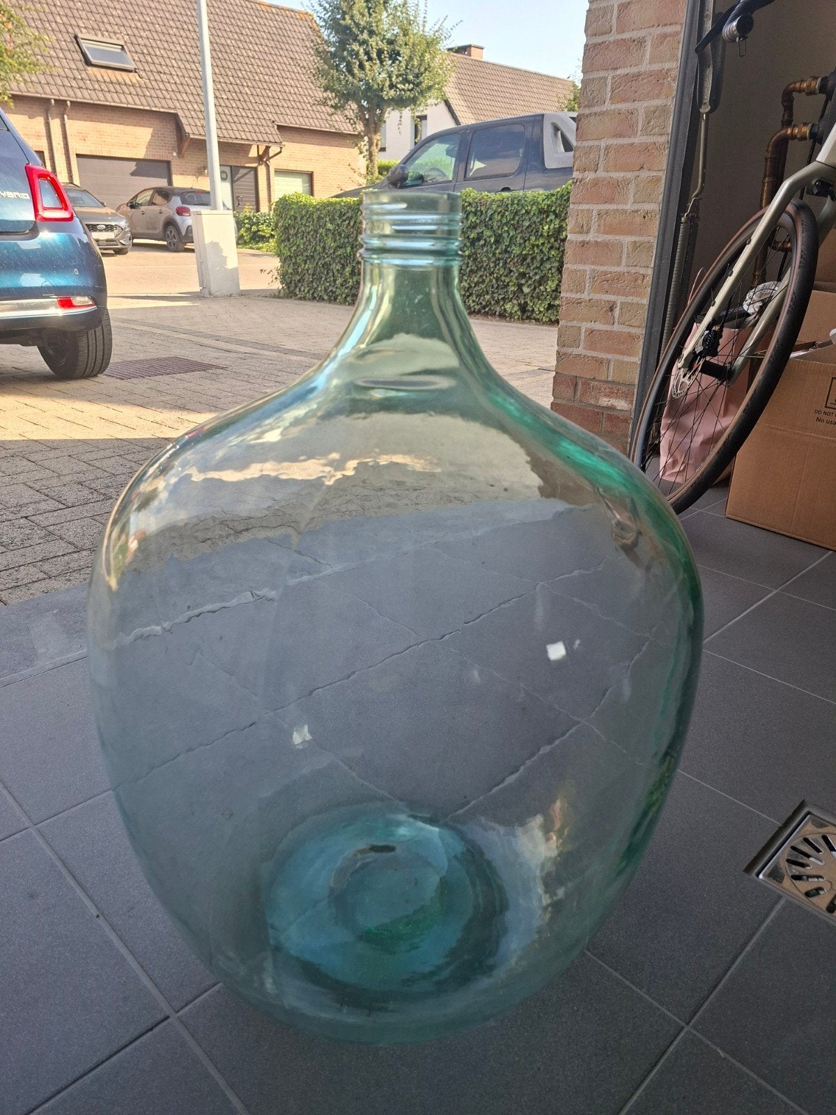 Mandfles bier 60l, Antiek en Kunst, Antiek | Glaswerk en Kristal, Ophalen