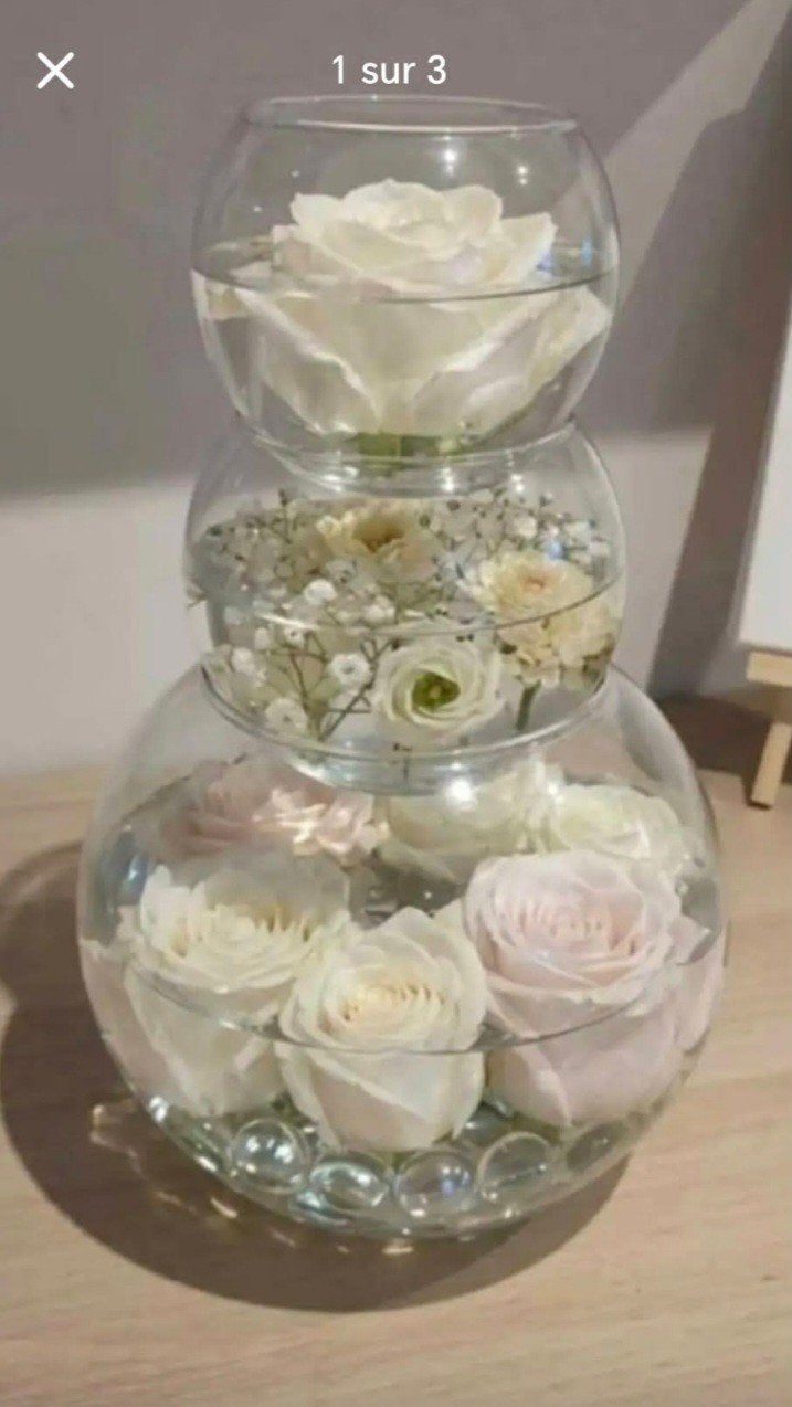 lot de vase (centre de table), Enlèvement, Comme neuf, Verre