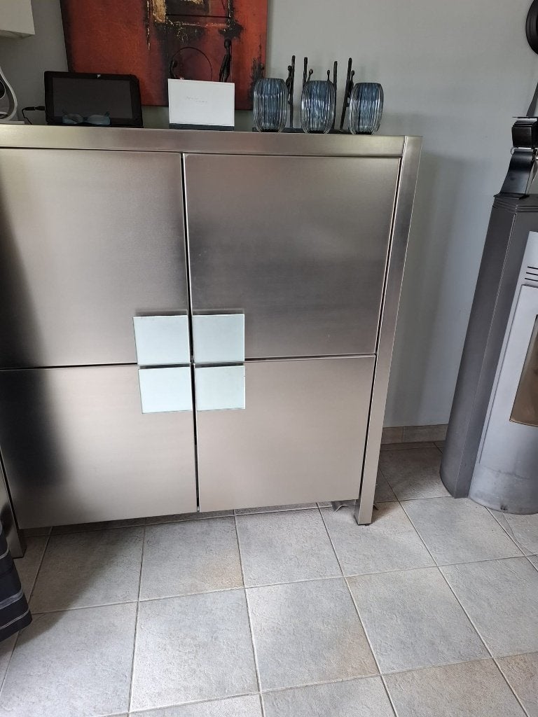 Hoge Buffetkast, Huis en Inrichting, Ophalen, 100 tot 150 cm, 100 tot 150 cm, Modern Metaal