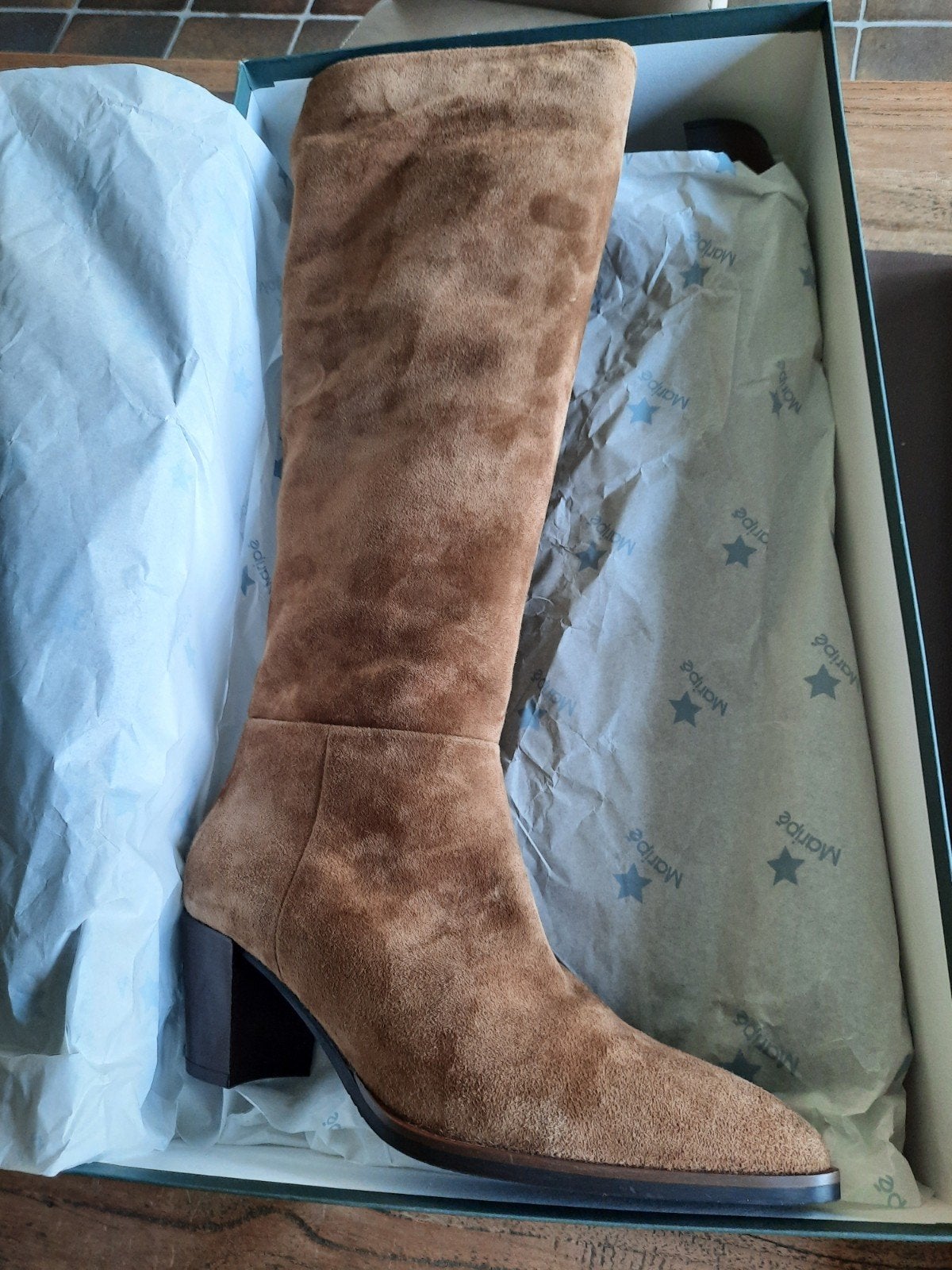laarzen MARIPE maat 40 NIEUW, Kleding | Dames, Schoenen, Ophalen, Hoge laarzen, Bruin, Nieuw