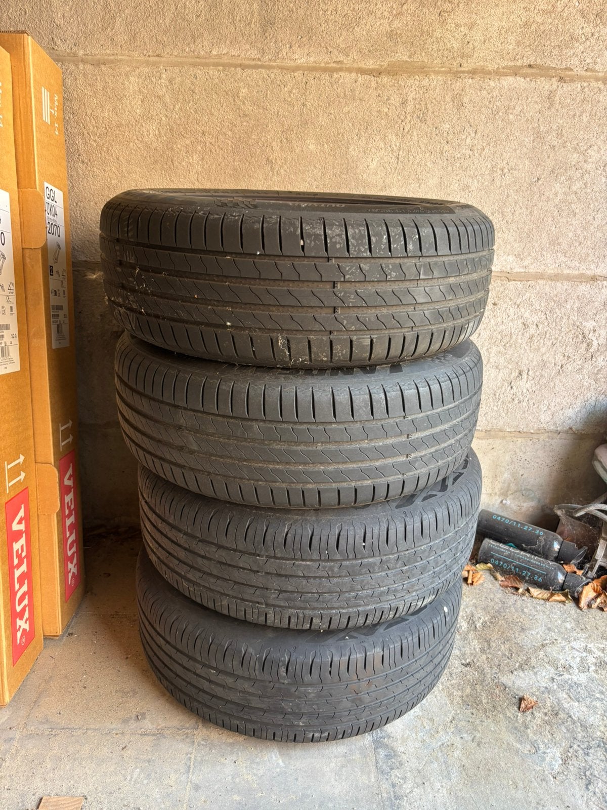 Set stalen velgen met banden ET48 6,5J - 205/60/r16, Ophalen, Band(en)