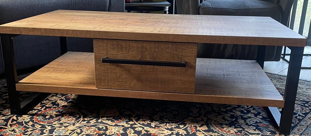 industrieel Charisma Salontafel met 1 lade 120 €, Ophalen, 100 tot 150 cm, 50 tot 100 cm, Zo goed als nieuw