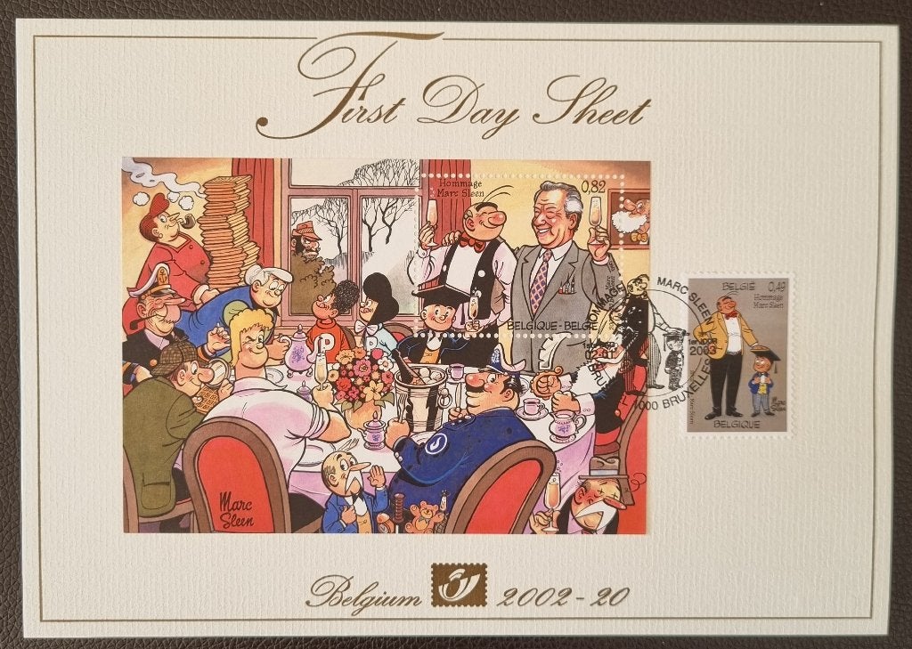 Nero Sleen FDS Belgique 2003, Timbres & Monnaies, Envoi, Affranchi, Oblitération 1er jour