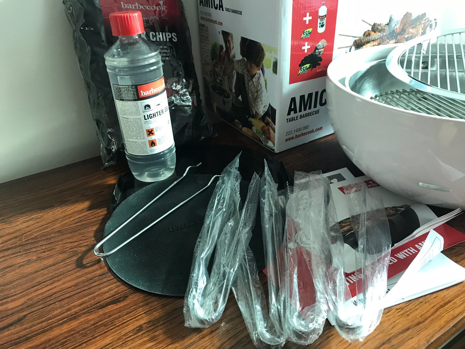 Tafel barbecue Barbecook Amica wit keramiek Start Pack, Enlèvement, Neuf, Avec accessoires