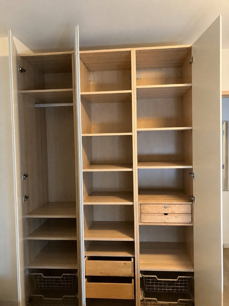 IKEA PAX met nieuwe Vikanes deuren, Ophalen, Gebruikt, 100 tot 150 cm, 200 cm of meer