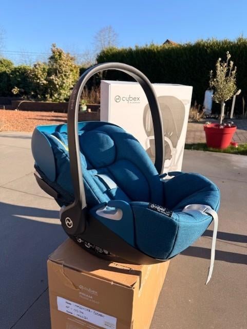 Cybex Priam Mat Black kinderwagenset + autostoeltje + zitje, Ophalen of Verzenden, Zo goed als nieuw, Verstelbare duwstang, Kinderwagen