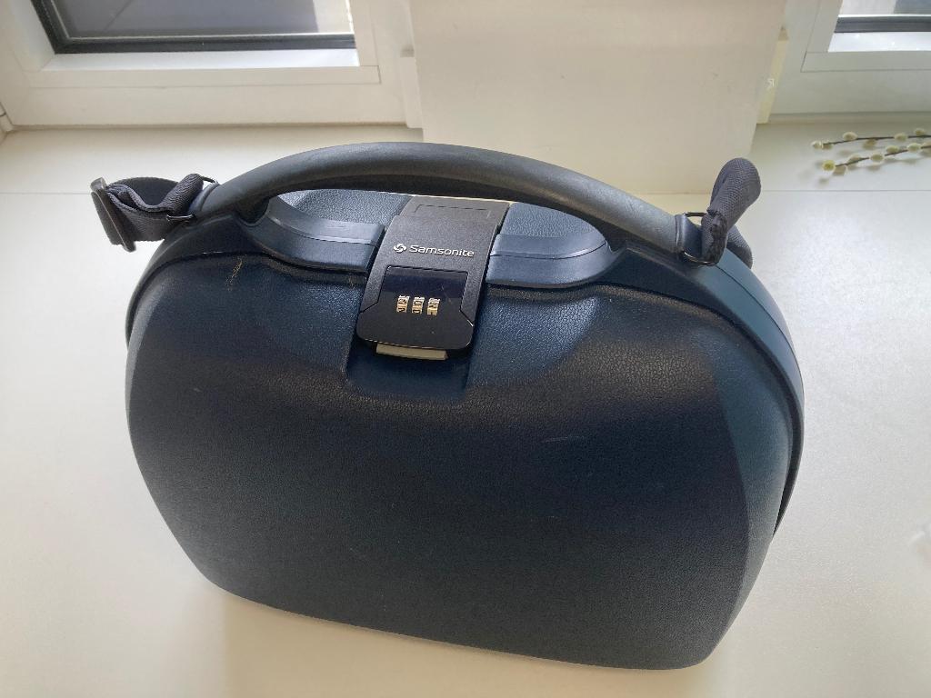 Samsonite beautycase, Handtassen en Accessoires, Ophalen, Blauw, Met slot, Zo goed als nieuw